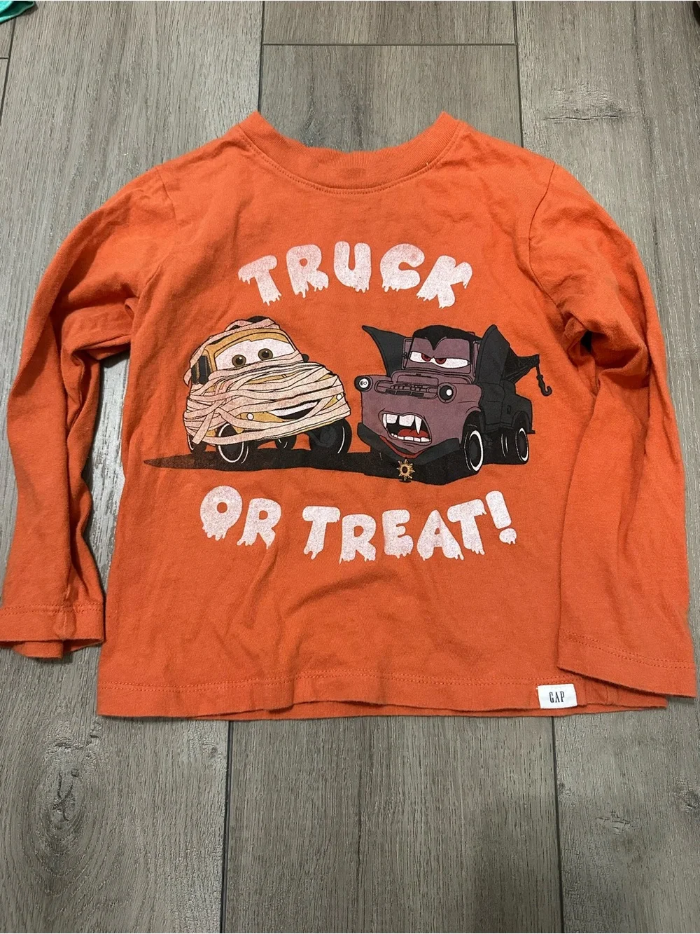 GAP Orange Halloween 'Truck or Treat' Cars Graphic Tee